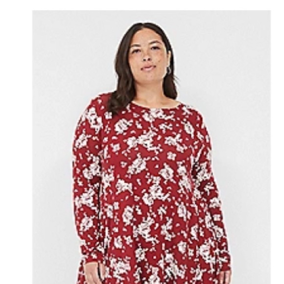 LANE BRYANT SWING LONG SLEEVE CREW NECK TEE. 22-24 2X  PRE OWNED EXCELLENT - Picture 1 of 6